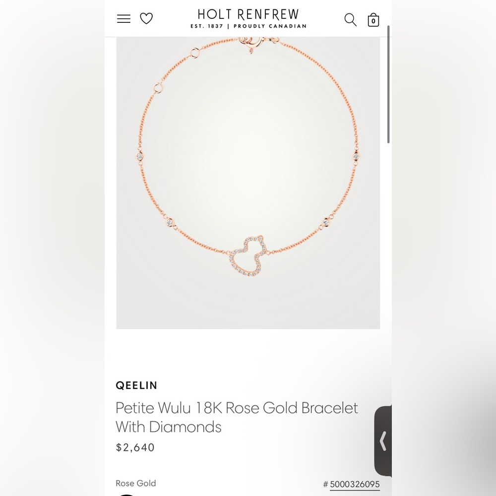 QEELIN
Petite Wulu 18K Rose Gold Bracelet With Diamonds